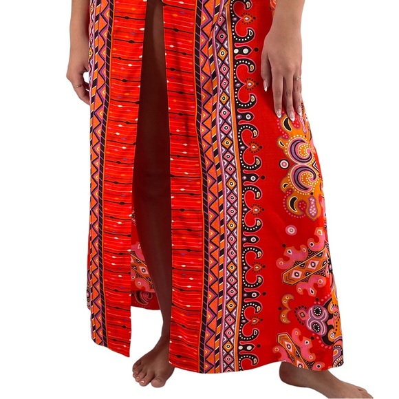 RARE Vintage 60s Robe Beach Coverup Kimono Riviera Robes California Created M/L - Picture 5 of 15